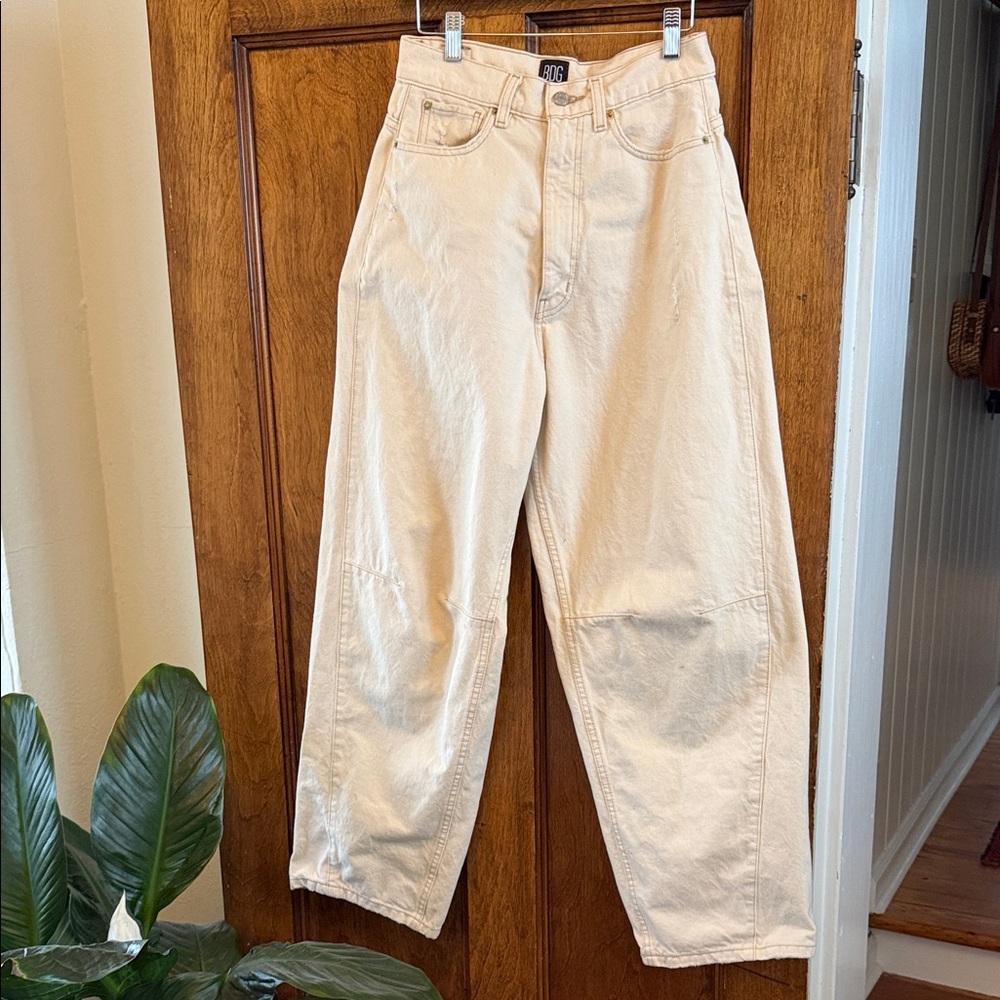 Urban Outfitters Cream Wide Leg Pants